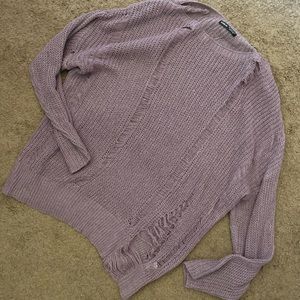 COPY - Distressed purple sweater